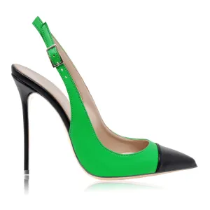 TAKA GREEN / BLACK LEATHER
