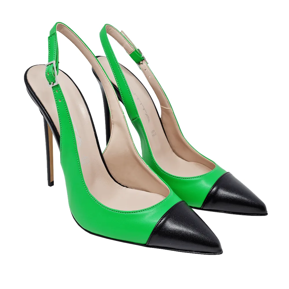 TAKA GREEN / BLACK LEATHER