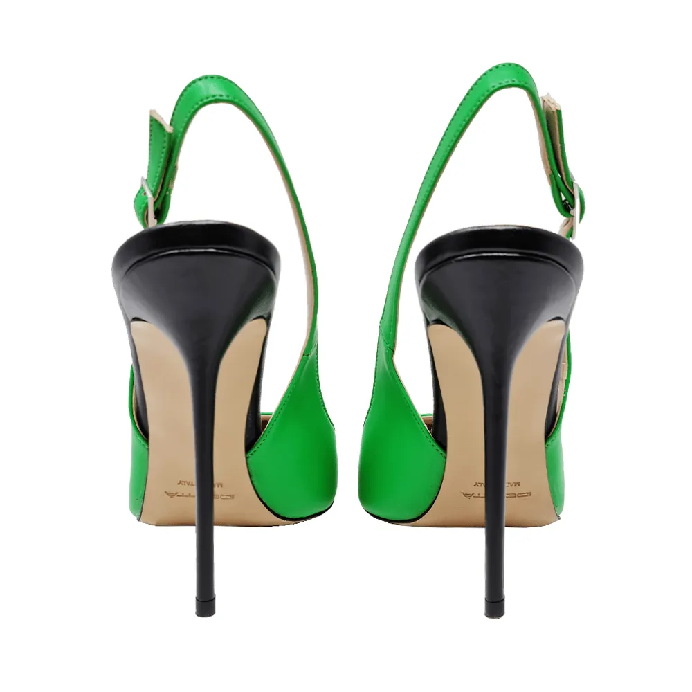 TAKA GREEN / BLACK LEATHER