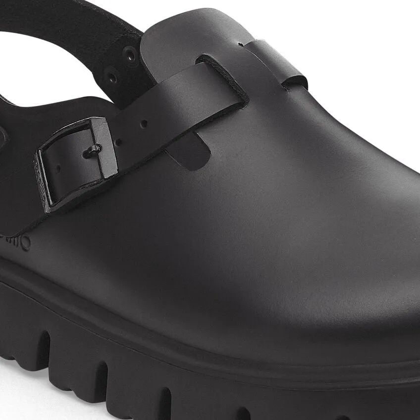 Tokio Chunky Exquisite - Black Leather||Tokio grosse semelle raffine - Cuir noir