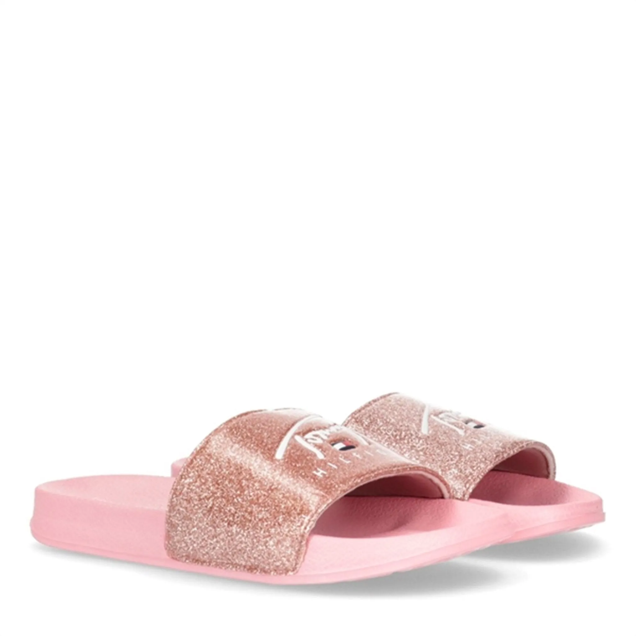Tommy Hilfiger Flag Print Pool Slide Pink