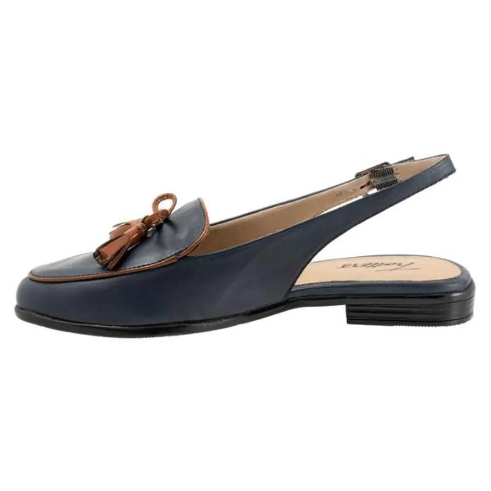 Trotters Lillie Navy/Tan Leather Mule (Women's)