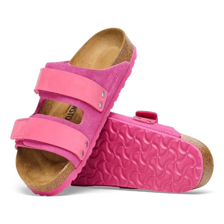 Uji Women - Fushia Tulip Suede Nubuck||Uji pour femmes - Sude nubuck fuchsia tulipe