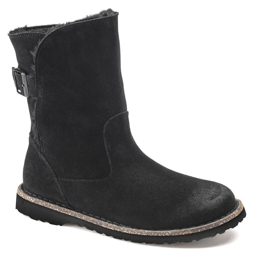 Uppsala - Black Suede Shearling||Uppsala - Sude fourrure noir