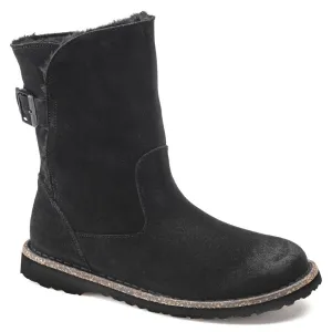 Uppsala - Black Suede Shearling||Uppsala - Sude fourrure noir