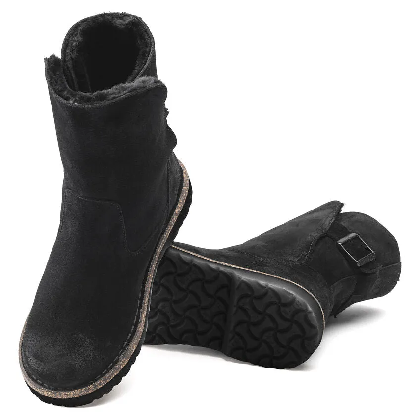 Uppsala - Black Suede Shearling||Uppsala - Sude fourrure noir
