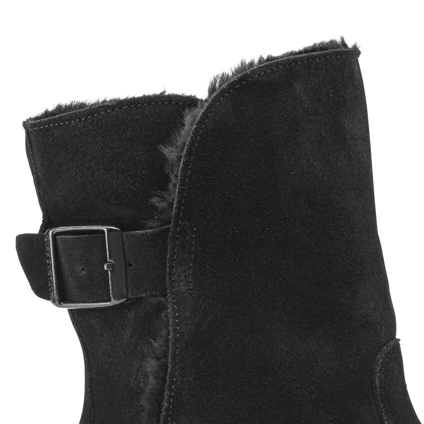 Uppsala - Black Suede Shearling||Uppsala - Sude fourrure noir