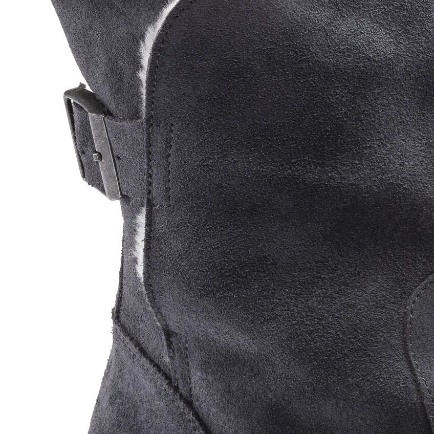 Uppsala - Graphite Suede Shearling||Uppsala - Sude fourrure graphite