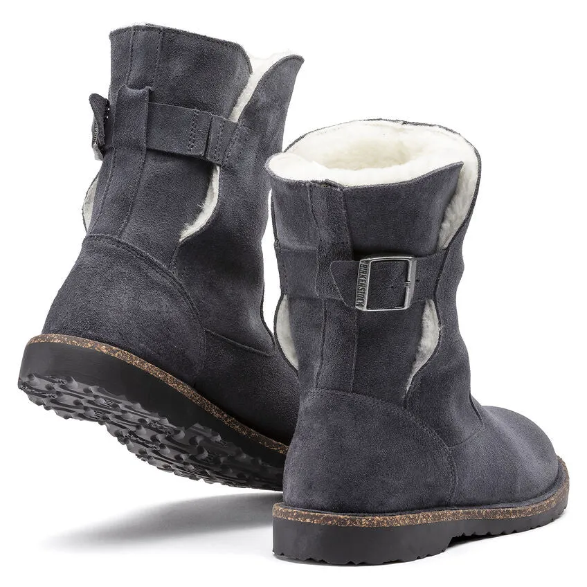 Uppsala - Graphite Suede Shearling||Uppsala - Sude fourrure graphite