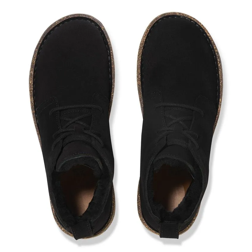 Uppsala Mid Women - Black Suede Shearling||Uppsala Mid pour femmes - Sude fourrure noir
