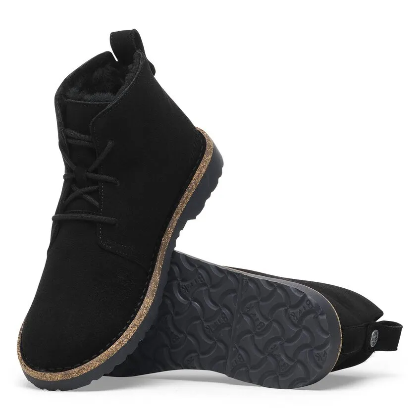 Uppsala Mid Women - Black Suede Shearling||Uppsala Mid pour femmes - Sude fourrure noir
