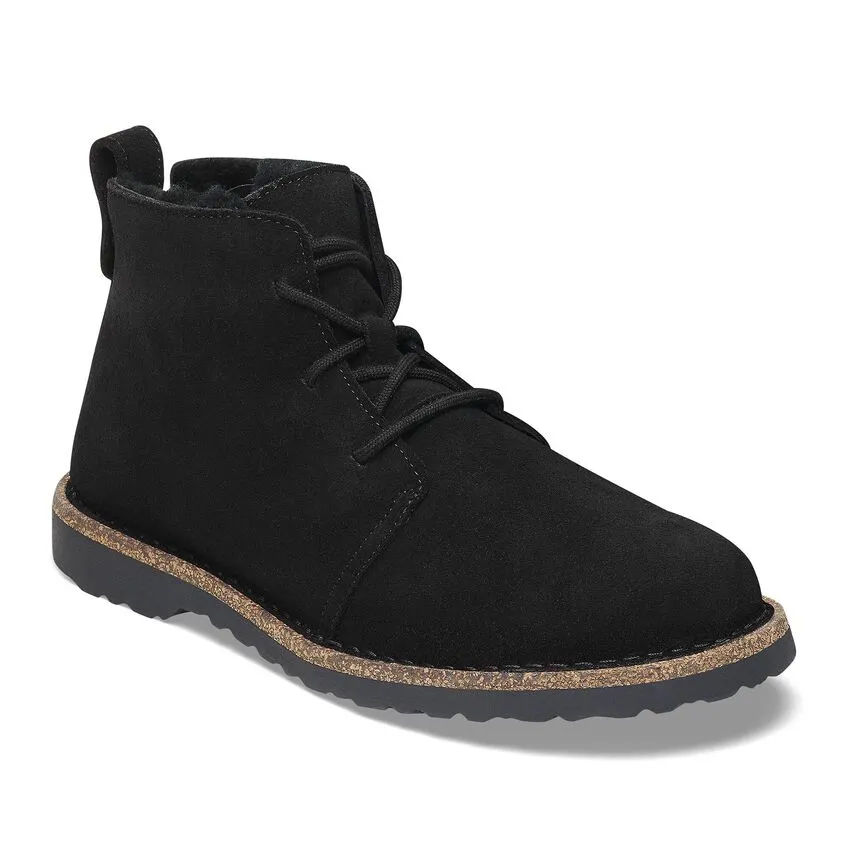 Uppsala Mid Women - Black Suede Shearling||Uppsala Mid pour femmes - Sude fourrure noir