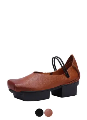 USS Shoes Ramira Women's Versatile Genuine Leather Middle Heel Pumps