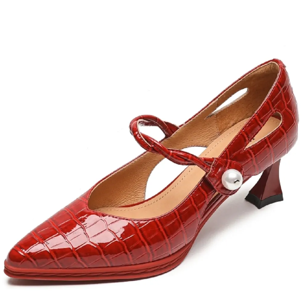 USS Shoes Sharol Women's Pointed Toe Leather Pumps