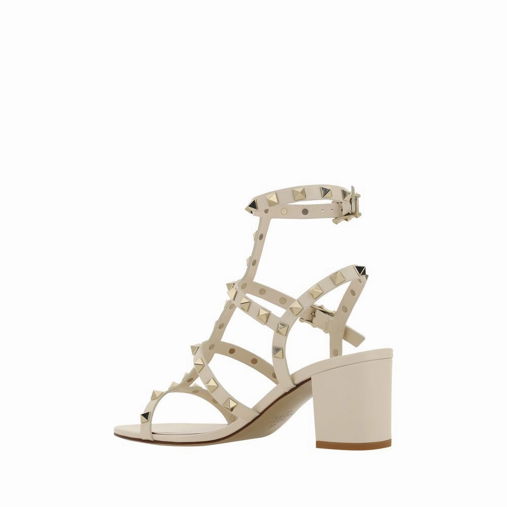 Valentino Garavani SANDAL | ROCKSTUD | T. 60 | VITELLO Women's PLUM