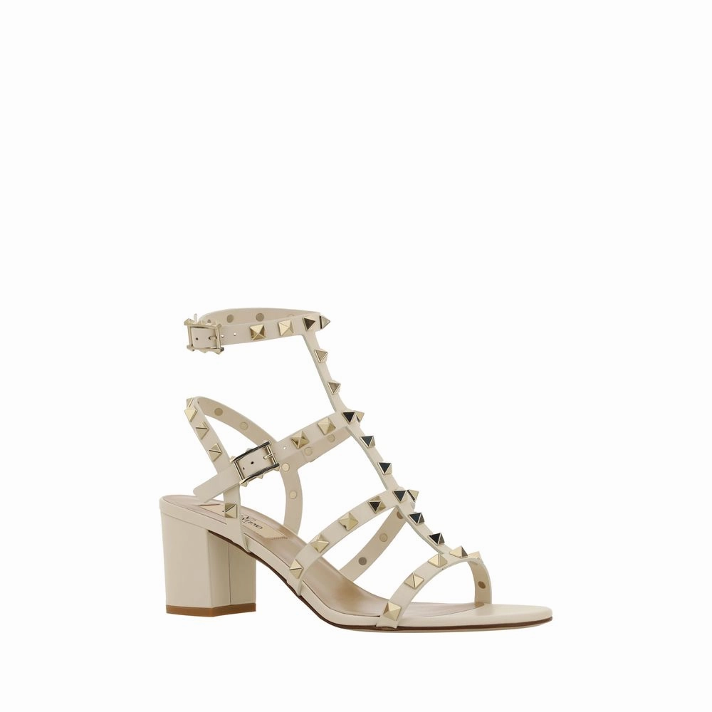 Valentino Garavani SANDAL | ROCKSTUD | T. 60 | VITELLO Women's PLUM