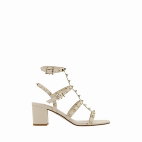 Valentino Garavani SANDAL | ROCKSTUD | T. 60 | VITELLO Women's PLUM