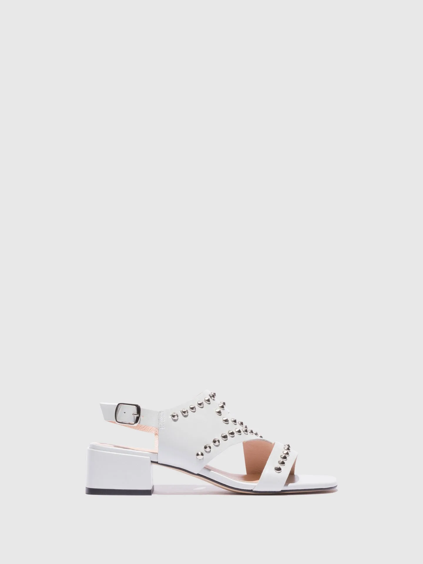 White Appliqus Sandals