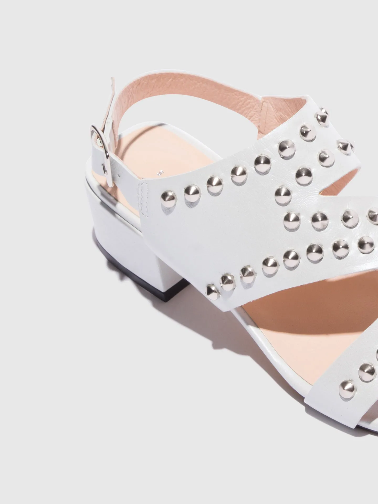 White Appliqus Sandals