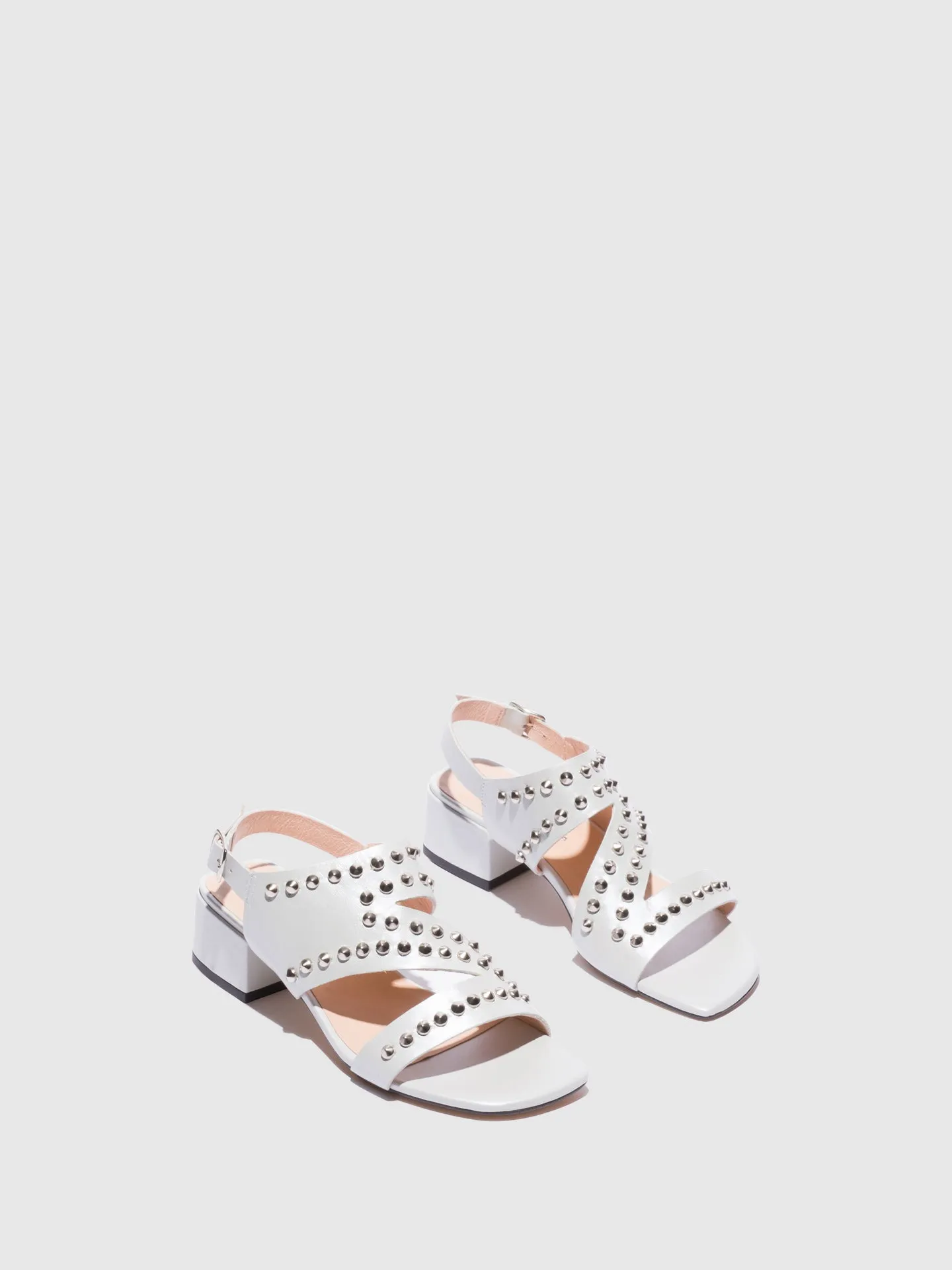 White Appliqus Sandals