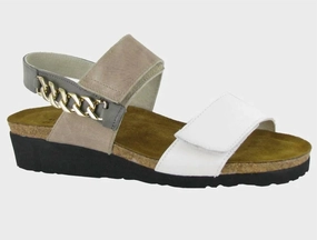 Women's Eliana Slingback Sandal In White Khaki Beige
