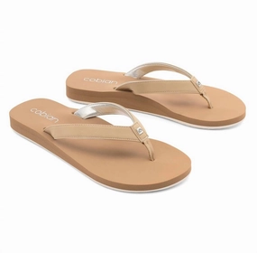 Women's Skinny Bounce Flip-Flops In Tan