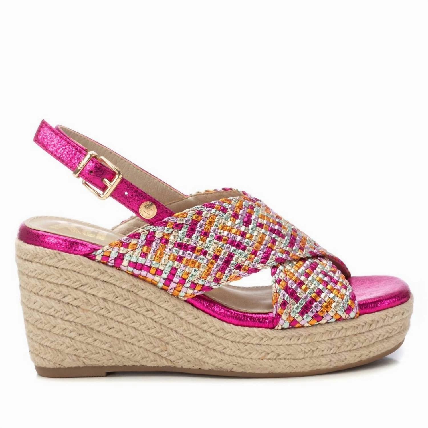 Women's Wedge Sandals In Fuxia