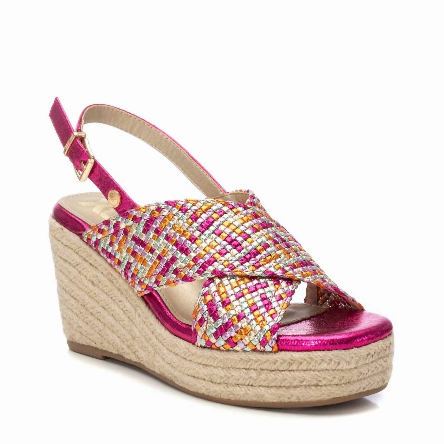 Women's Wedge Sandals In Fuxia