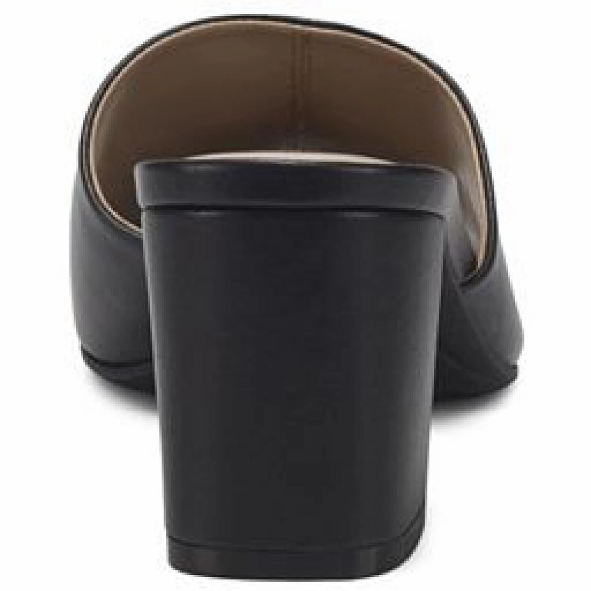 Womens Faux Leather Peep Toe Block Heel
