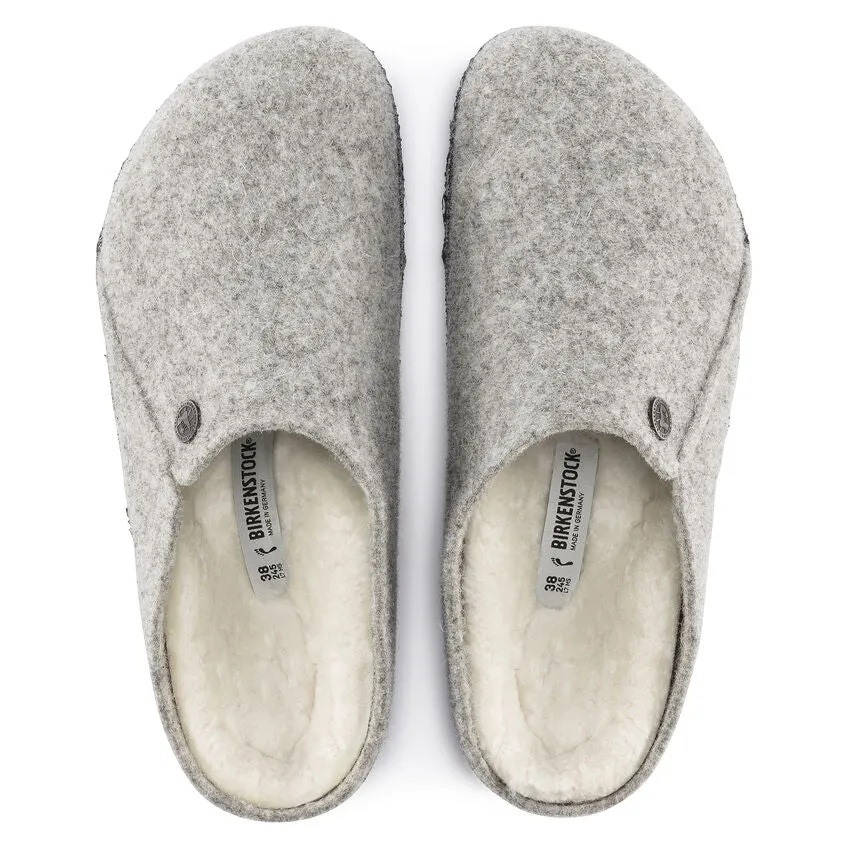 Zermatt Men - Light Grey Wool Felt Shearling||Zermatt pour hommes - Feutre de laine et fourrure gris ple