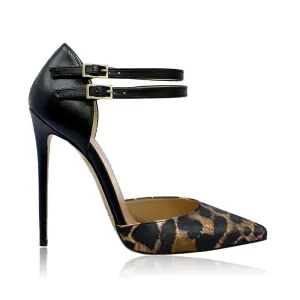 ZOE LEATHER ANIMALIER / BLACK